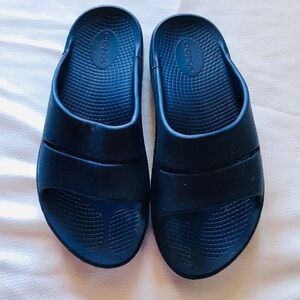 Oofos Blue  Slide Sandals